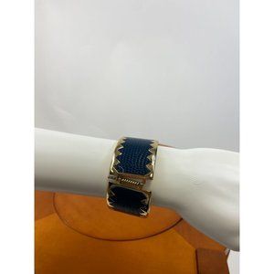 Navy and Faux Gold Bracelet